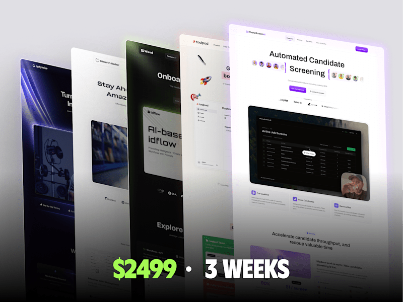 Cover image for Framer Landing Page Projects - $2499 | 3 Weeks