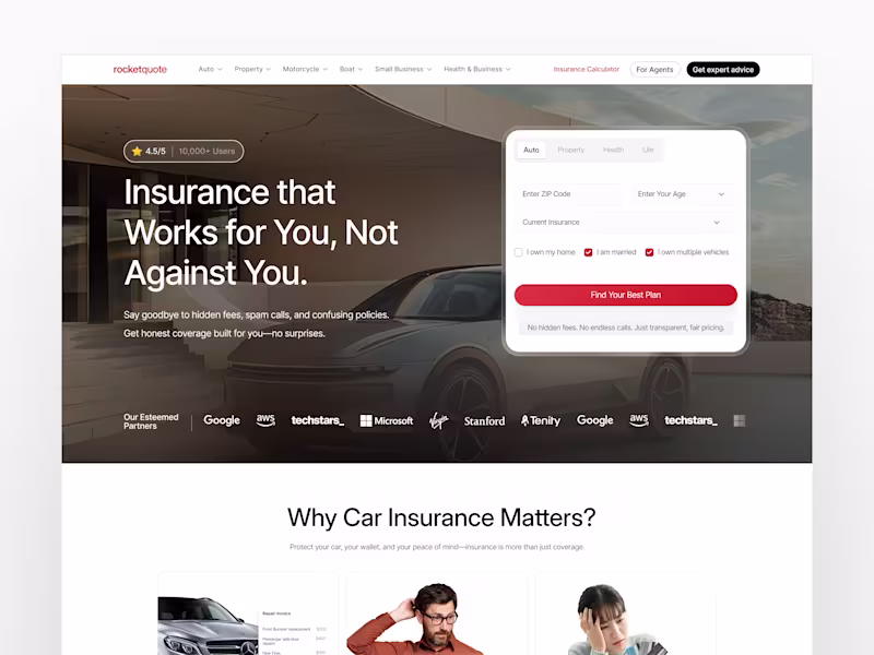 Cover image for RocketQuote Website Rebrand