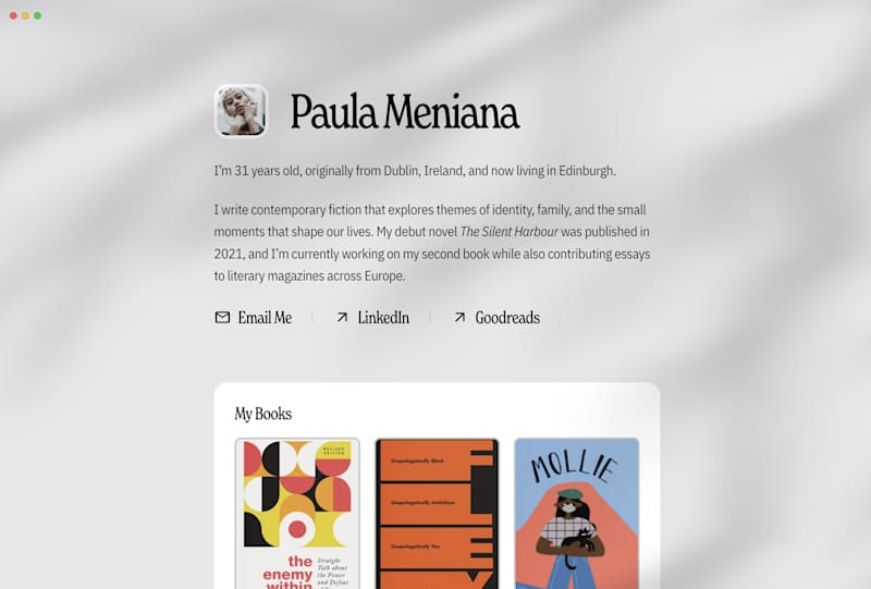 Cover image for Blog Page For a Writer