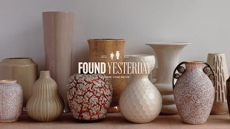 Cover image for Found Yesterday - Vintage Home Decor (client project)