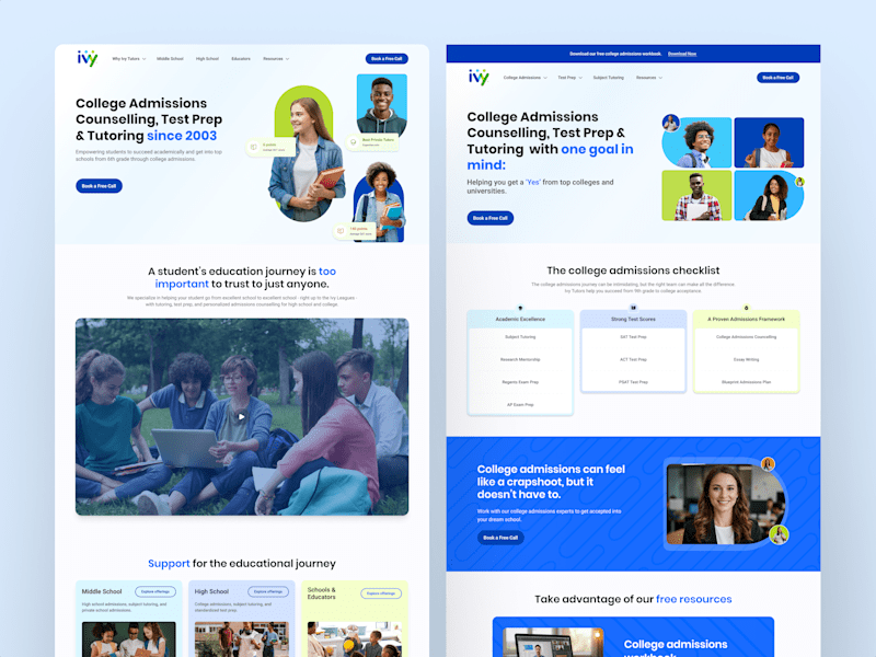 Cover image for Ivy Tutors’ Network Landing Page Design