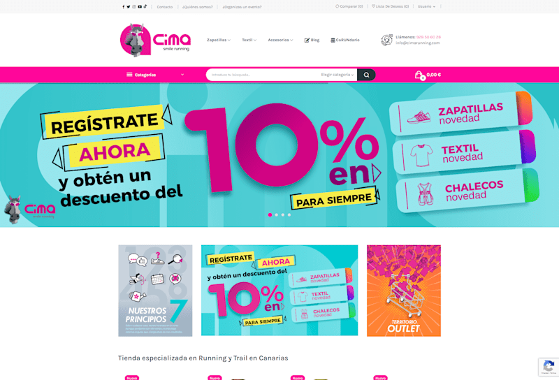 Cover image for Cool Prestashop eCommerce for Cima Running Store