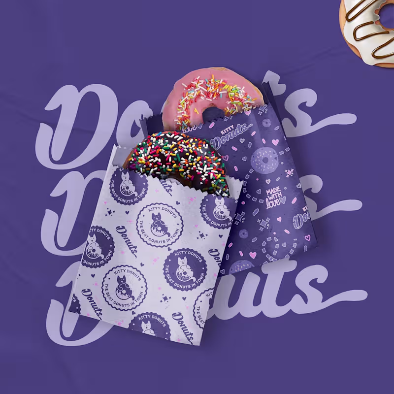 Cover image for KITTY DONUTS | LOGO DESIGN :: Behance