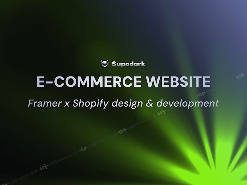 Cover image for E-commerce Website Design & Development