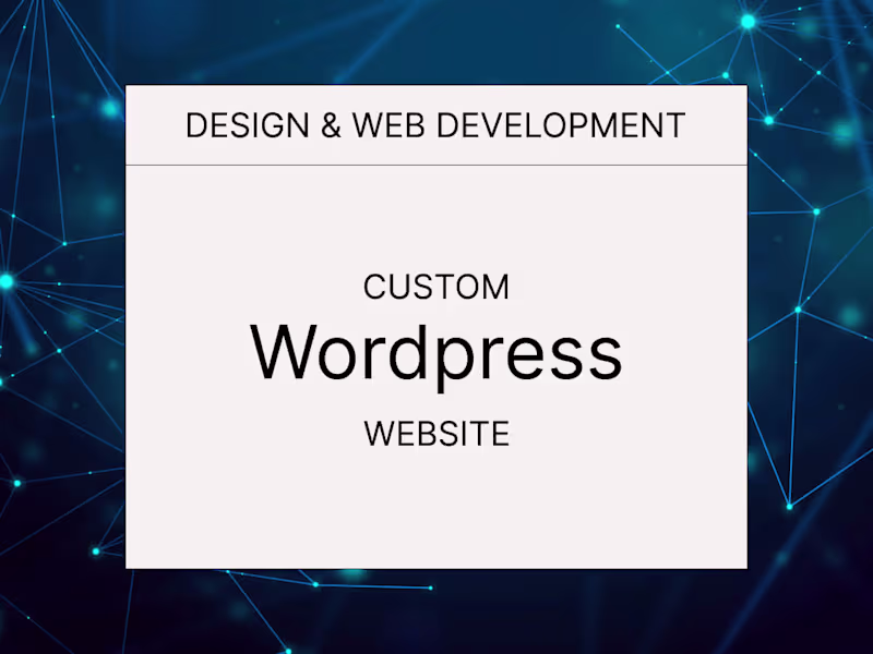 Cover image for Custom Wordpress Website
