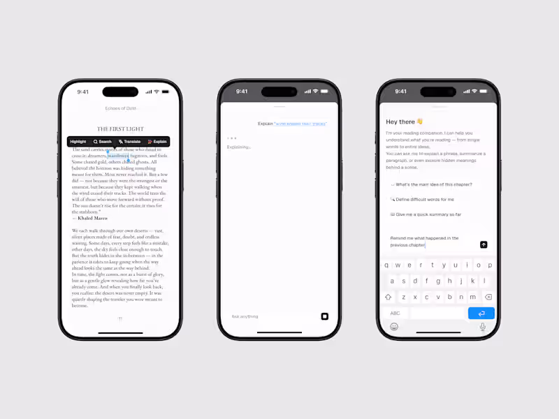 Cover image for AI Reading App - Explain, Summarize & Chat