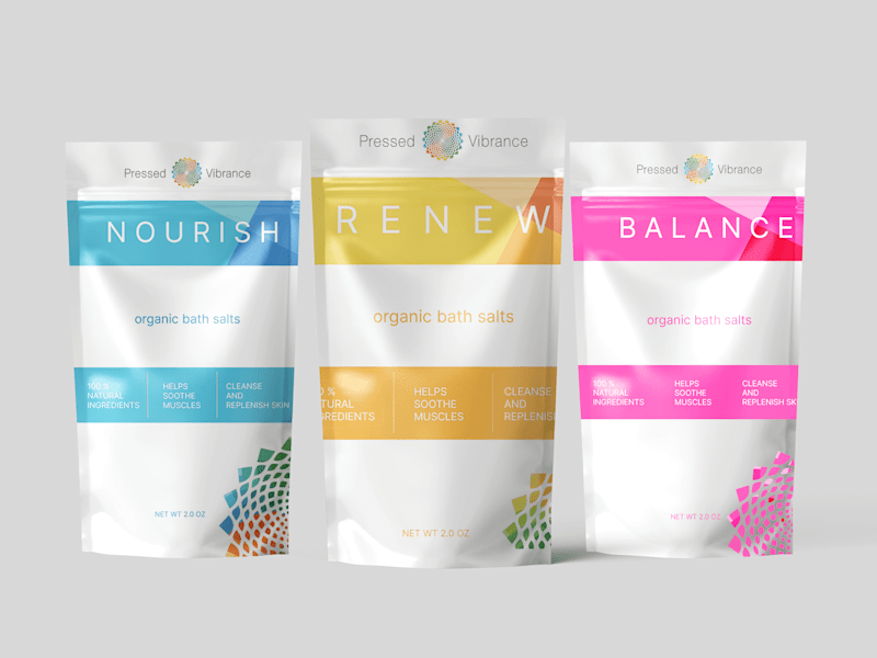 Cover image for Pressed Vibrance Bath Salt labels