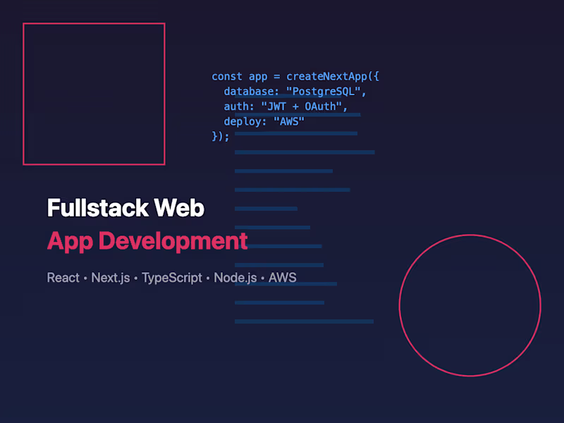 Cover image for Fullstack Web Application Development