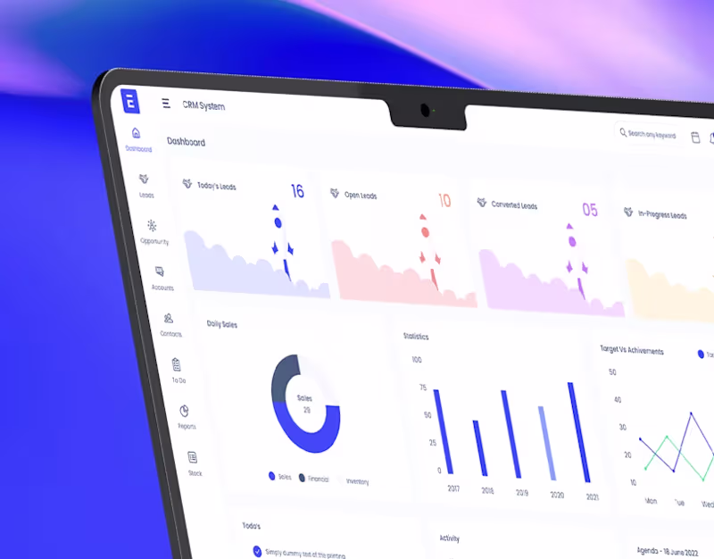 Cover image for I designed a modern, minimal, and user-friendly SaaS CRM das...