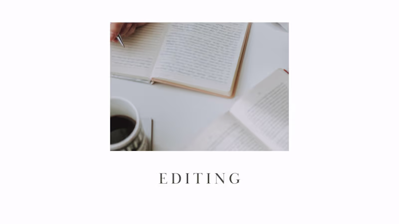 Cover image for Editing: Feedback, Line Edits, and Creative Writing Support