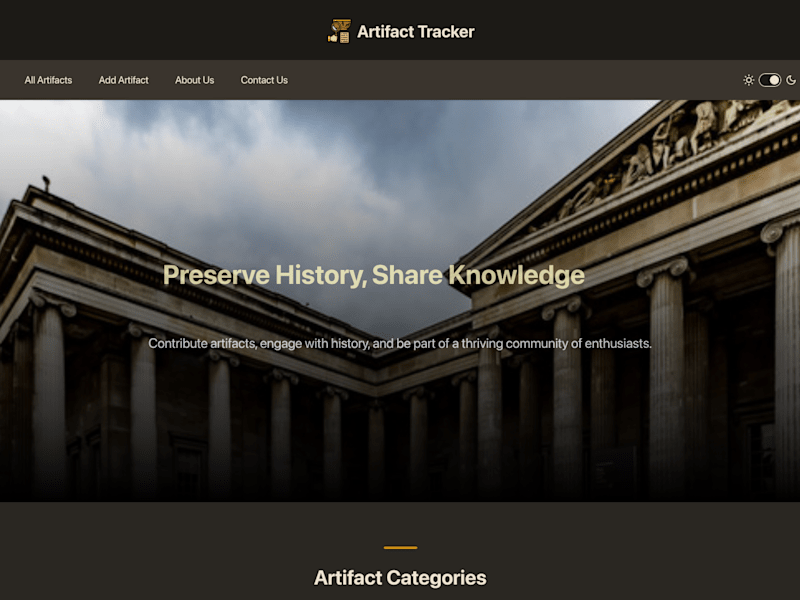 Cover image for Artifact Tracker