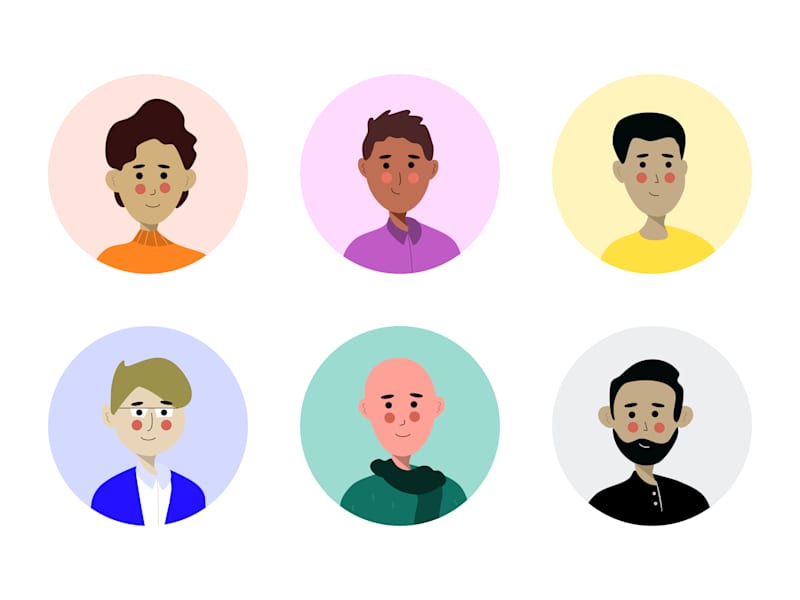 Cover image for Male characters illustrations