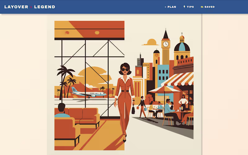 Cover image for I built Layover Legend in 24 hours, a retro airline inspired...