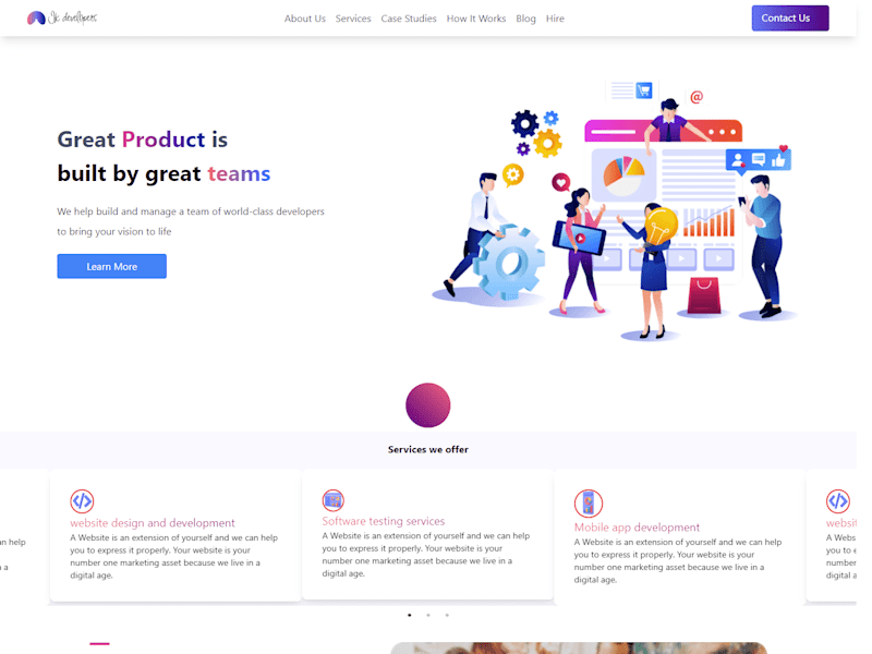 Cover image for agency landing page