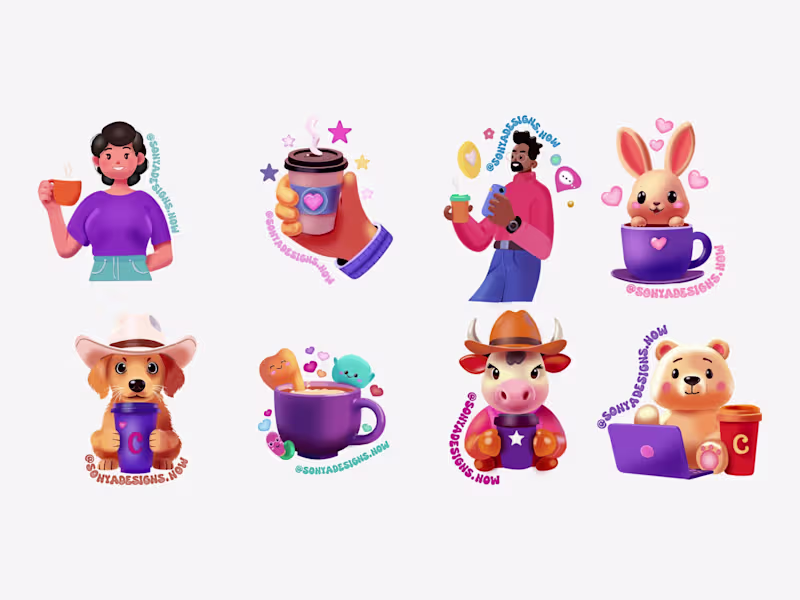 Cover image for Custom Stickers for a local Coffee Shop