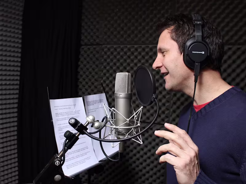 Cover image for Voice Over/Dubbing Recording. 