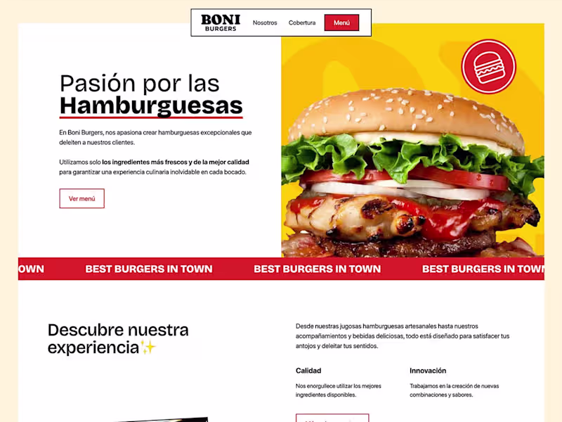 Cover image for Boni Burgers