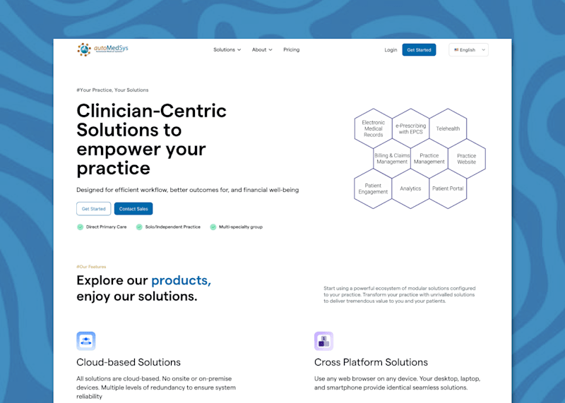 Cover image for Automedsys Website Landing Page Redesign