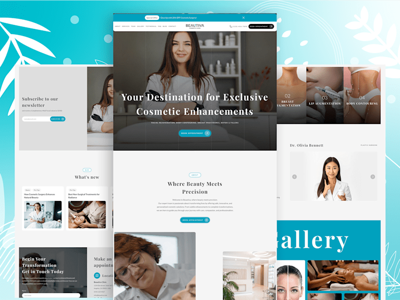 Cover image for Beautiva Cosmetic Clinic Website Design