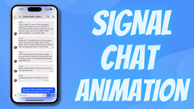 Cover image for Signal Text Message Chat Animation