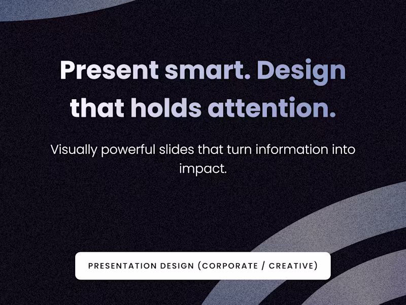 Cover image for Presentation Design (Corporate / Creative)