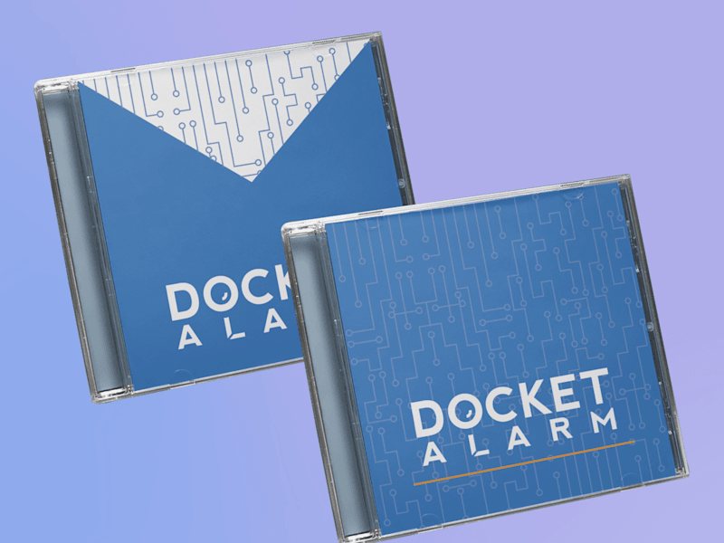 Cover image for Docket Alarm CD Cover