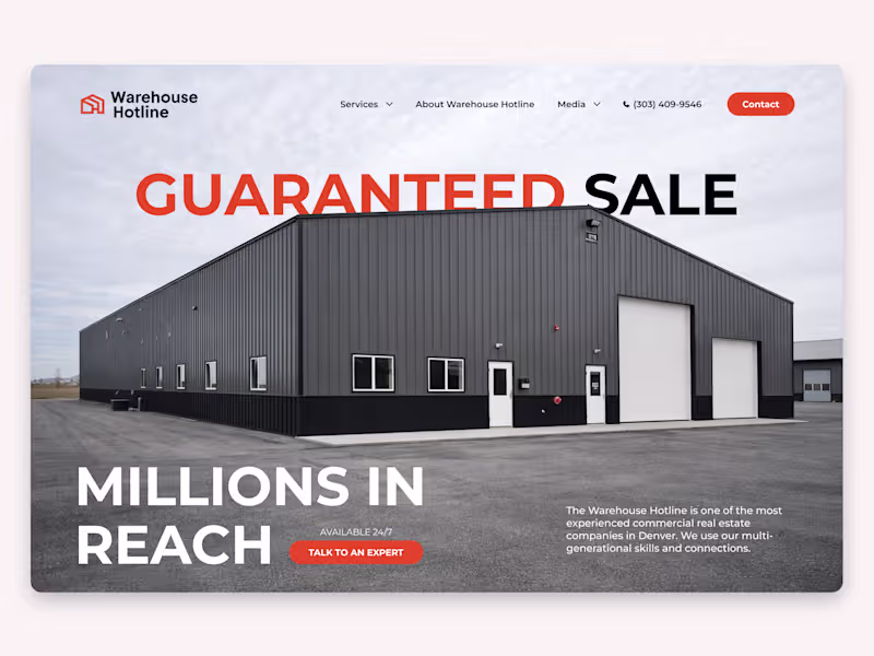 Cover image for Warehouse Hotline Hero Concept