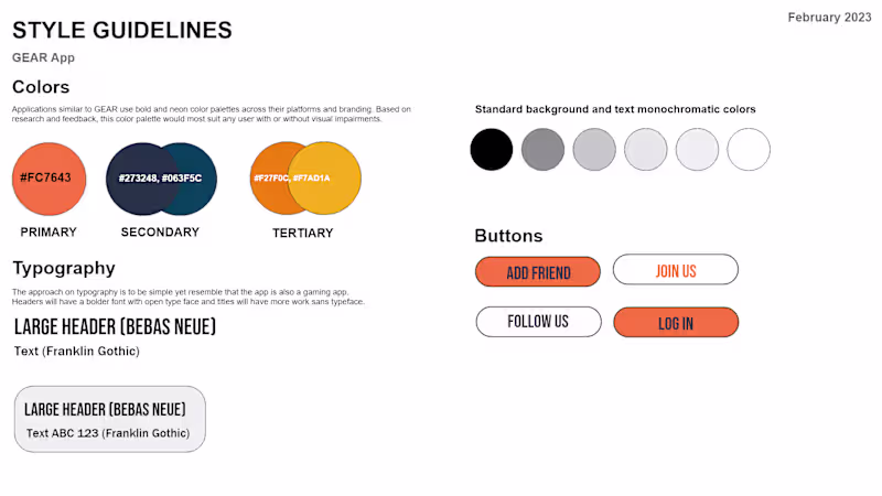 Cover image for GEAR brand kit concept for UX/UI/Marketing