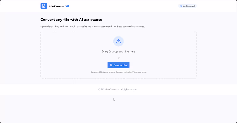 Cover image for FileConvertAI: Smart File Conversion Web App