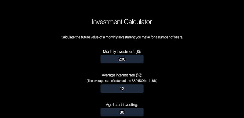 Cover image for Investment Calculator - React/NextJS