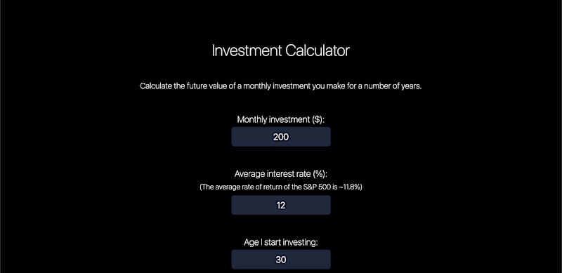 Cover image for Investment Calculator - React/NextJS