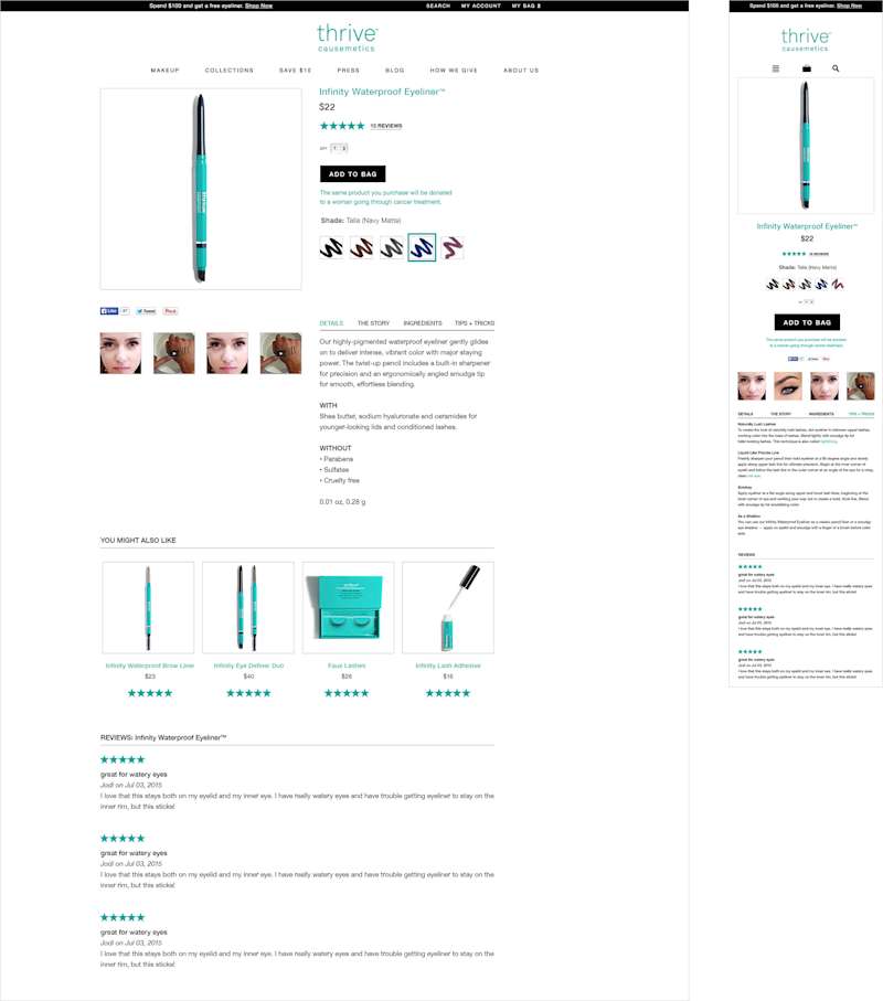Cover image for Developing an E-commerce Store - Thrive Causemetics