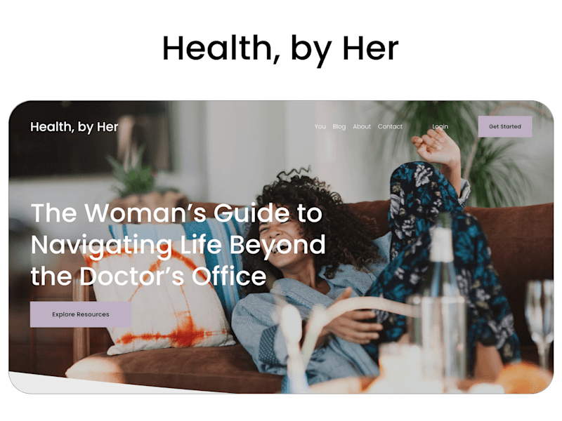 Cover image for Brand Identity and Website Development for Health, by Her