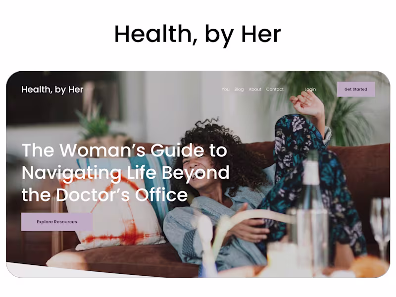 Cover image for Brand Identity and Website Development for Health, by Her
