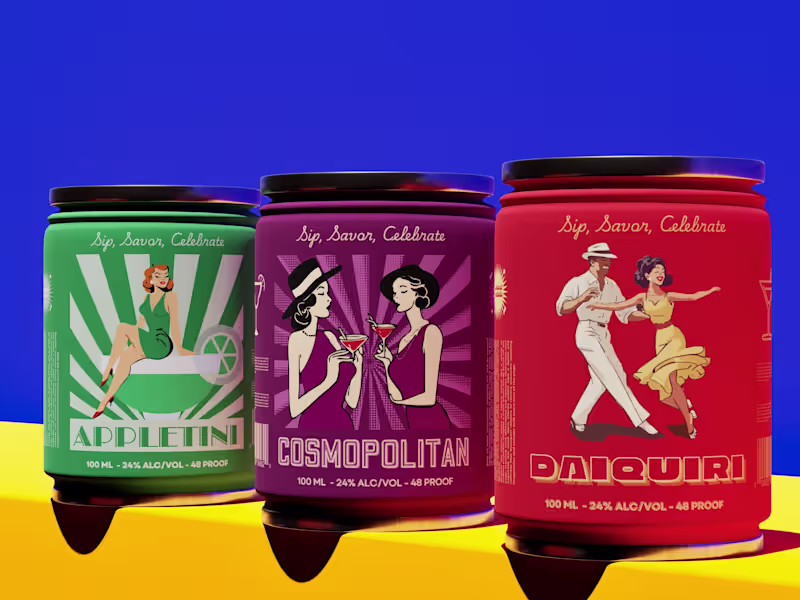 Cover image for Sunburst cocktail :: Label design