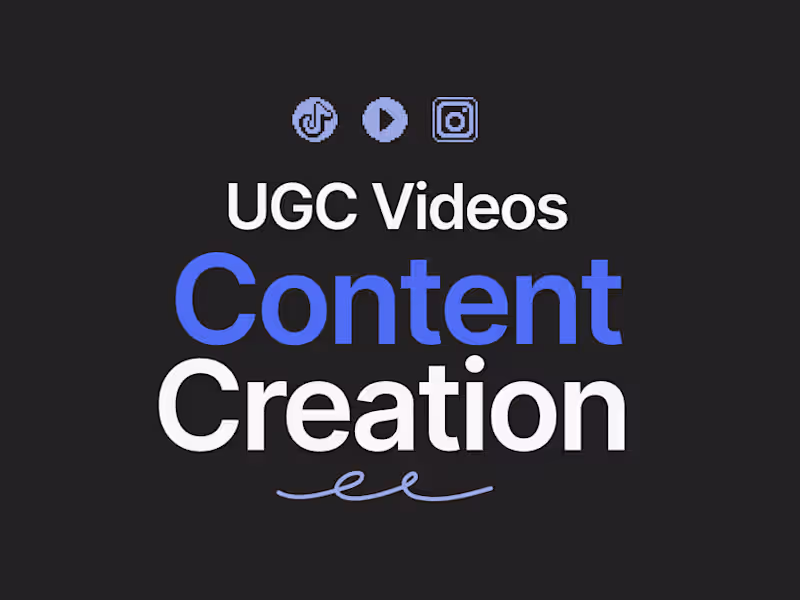 Cover image for UGC Content Creation for your brand (product or service)