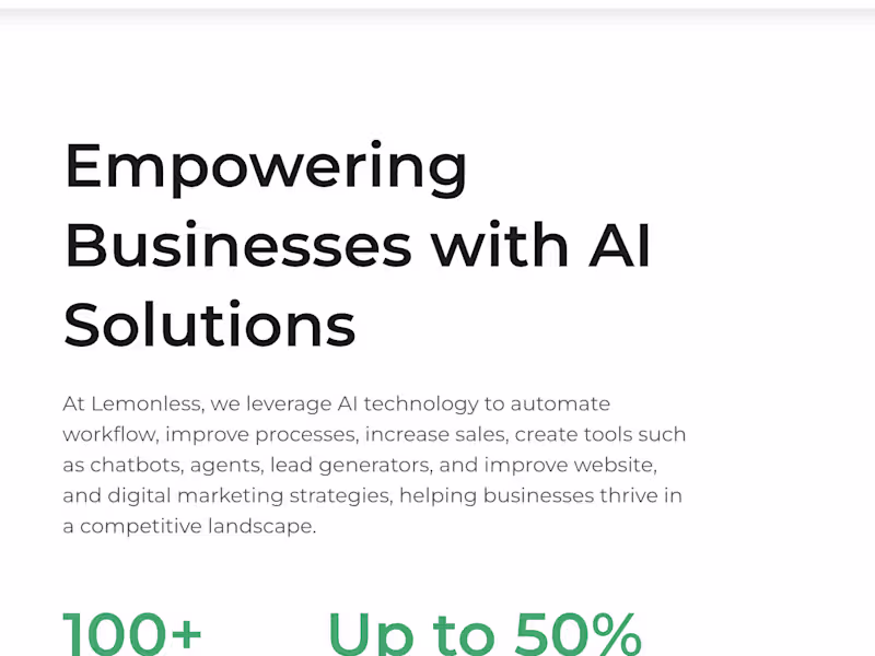 Cover image for AI-Driven Digital Solutions for Business Growth | Lemonless