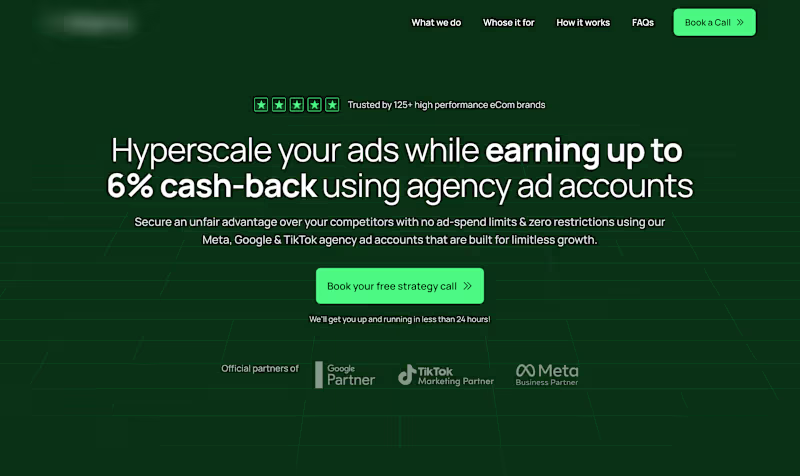 Cover image for Ad Agency Account Service Landing Page