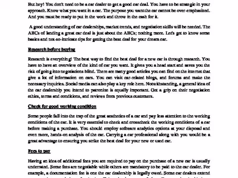 Cover image for Landing the Best Deal on Buying a Car