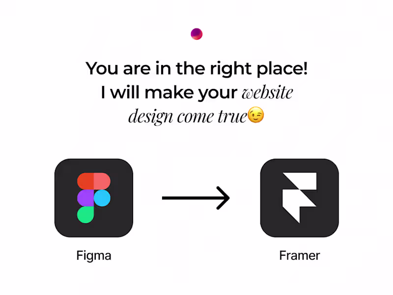 Cover image for Figma to Framer Landing Page