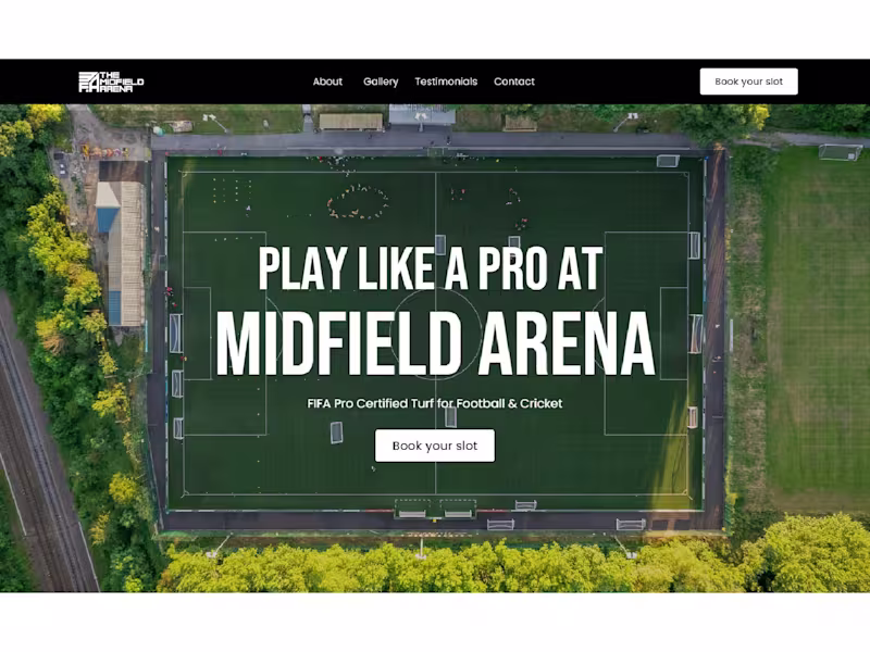 Cover image for The Midfield Arena — Web Design & Branding Project