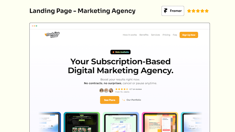 Cover image for Landing Page - Marketing Agency