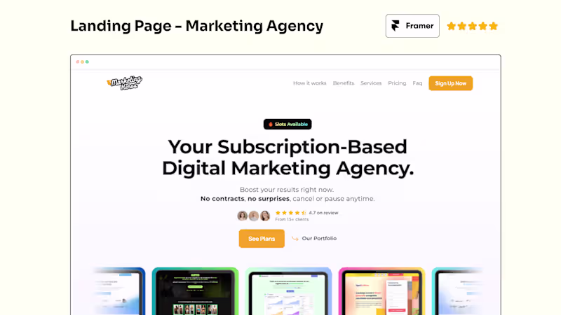 Cover image for Landing Page - Marketing Agency