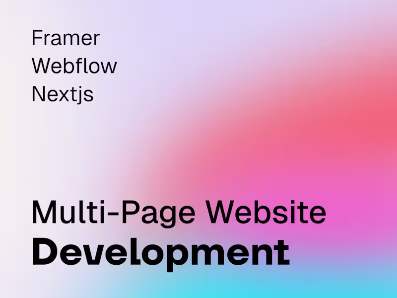 Cover image for Multi-Page Website → Development
