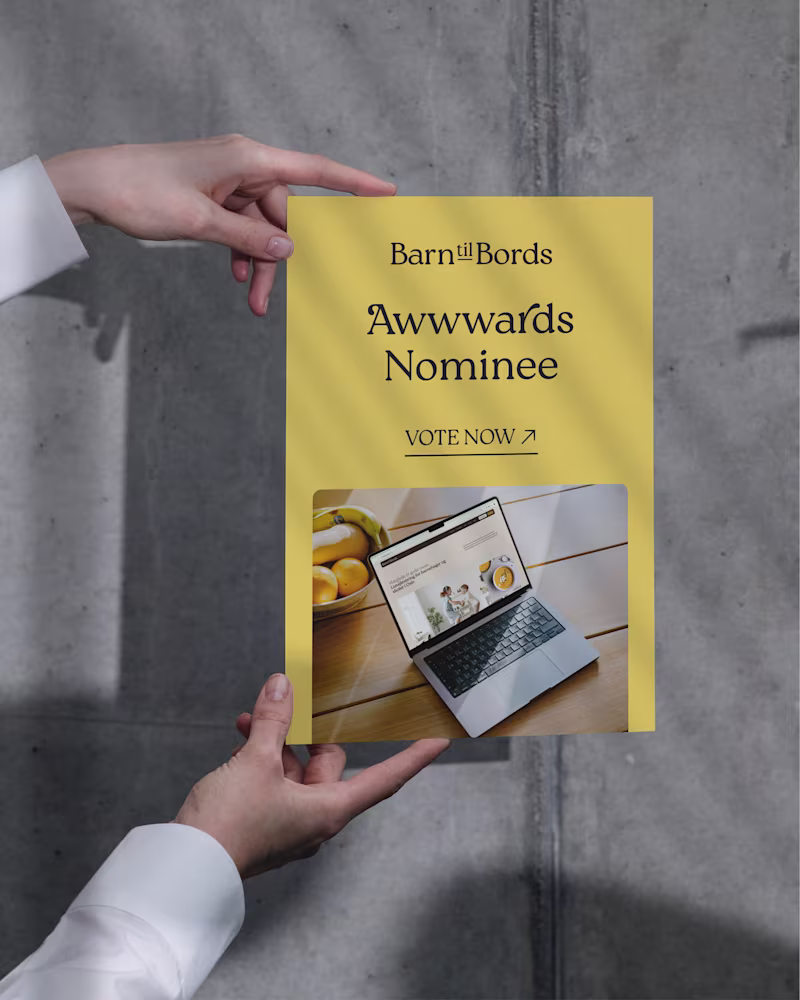 Cover image for Awwwards nominee: Barn til Bords site 🎉 We designed & built...