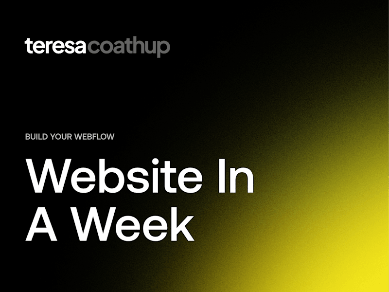 Cover image for Launch Your Website in a Week with Webflow!