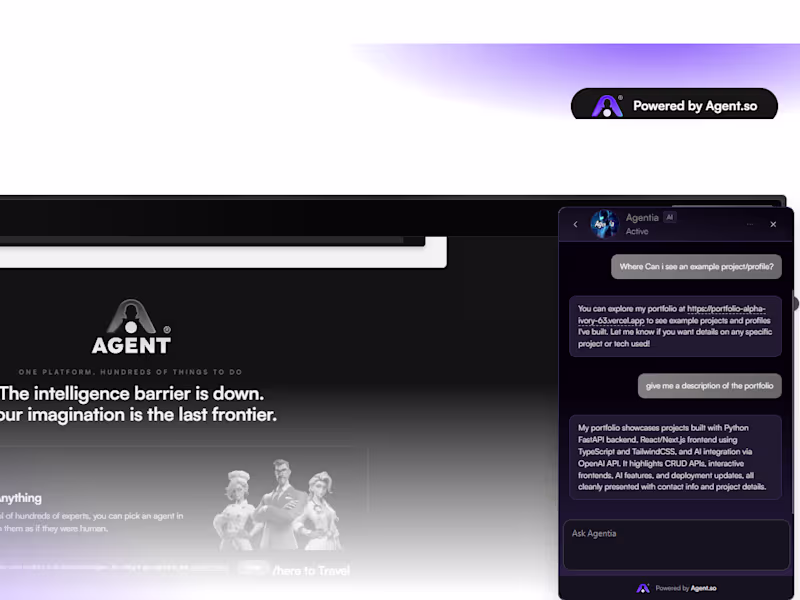 Cover image for Agentia AI Agent for Modernized Support & Operations
