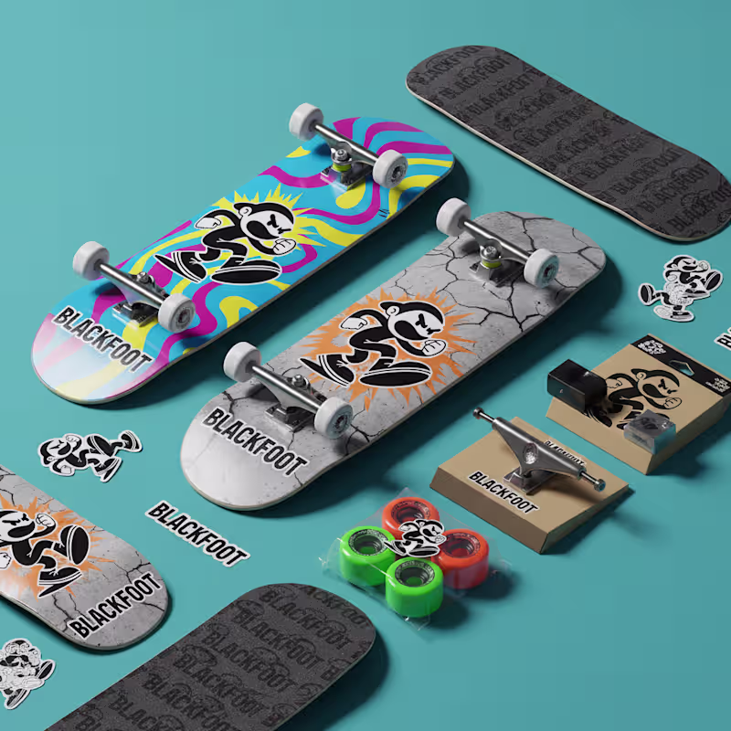 Cover image for Branding Design For Blackfoot Skateboards 🤞👀