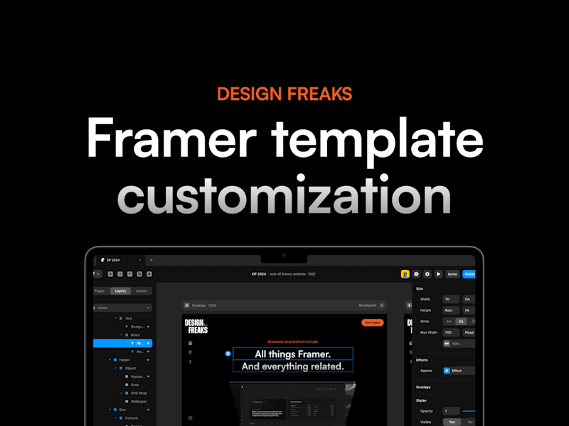 Cover image for Framer template customization