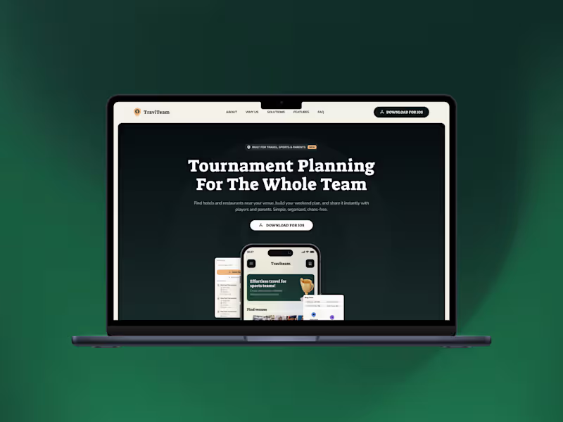 Cover image for TravlTeam App & Website UX Design